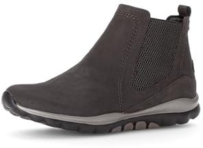 Gabor Damen Chelsea Boots, Frauen Stiefeletten,Schlupfstiefel,Winterstiefeletten,Winterschuhe,warm,gefüttert,Dark-Grey (Mel.),37 EU / 4 UK