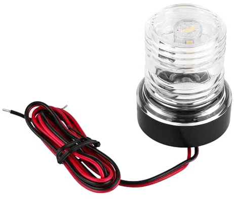 Sarini LED-Navigationslicht,12-V-Ankerlicht für Marineboote,wasserdichtes Bootssignal-Navigationslicht mit rundum 360 ° weißem Licht,kleines Marine-Navigationslicht