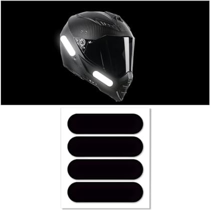 CGEAMDY Reflektierende Aufkleber Für Motorradhelm, Helmaufkleber Reflektierend, Motorradhelm Motorrad, Fahrrad Aufkleber, Reflektor Nacht Sichtbarkeit Signalisierung, Hohe Sichtbarkeit & Haftung