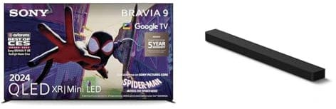 Sony BRAVIA 9 QLED, K85XR90, 85 TV BRAVIA Theatre Bar 8 – Dolby Atmos Single Soundbar