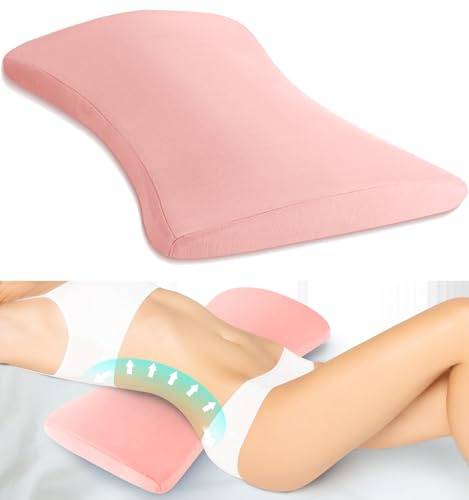 Lendenstützkissen für das Bett zur Linderung von Rückenschmerzen: Kissen für den unteren Rücken beim Schlafen – Memory-Schaum-Kissen für die Taille – Rückenkeilkissen für Seiten-, Rücken- und