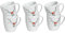 CreaTable, 21497, Serie Luna Hirsch, 6-teiliges Geschirrset für 6 Personen, Becherset aus Porzellan, spülmaschinen- und mikrowellengeeignet, Qualitätsproduktion