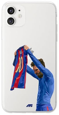 Coque Football de Lionel Messi pour LG V30. Housse de Football pour Smartphone en Silicone TPU Transparent - Design de qualité supérieure.