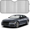 ARTREE Parasol Coche Delantero，Parasol Luna de Coche Metalizado Cortina Reflectante para Vehículo Protección Rayos UV Parabrisas, Protector Solar Camionetas，Furgonetas Universal, Medidas 130 x 60 cm