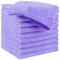 HIDMD Lot de 10 chiffons de nettoyage en microfibre, multi-usages, chiffons de nettoyage super absorbants, séchage rapide, 30 cm x 30 cm, violet