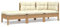 Myheimly Garten Sofa, Gartensofa,Gartencouch Modular,Sofa Couch Gartenmöbel Gartengarnitur, Garten-Sofa-Modul Honigbraun,Eckteil + Mittelteil + Fußstütze