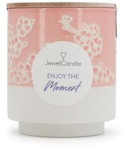 Candle Brothers Duftkerze mit Schmuck | Cherry Blossom (380g) | JuwelKerze | Geschenke für Frauen | Duftkerze Fruchtig | Kerze im Glas mit Halskette