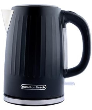 Hamilton Beach Electric Kettle, Harmony, 1.7L, Rapid Boil, Boil Dry Protection, 360° Swivel Base, Removable Limescale Filter, Illuminated Indicator Light, Espresso - HBK012B