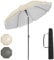 WOLTU Sombrilla Playa φ135cm, Parasol Grande Ajustable en Altura y Ángulo, Sombrilla Protección UPF 50+ con Bolsa de Transporte, Parasol Redondo Tela Oxford para Playa Jardin Piscina, Beige
