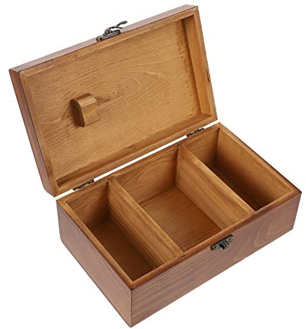 DOITOOL Cofanetto da Cucito Richiamo Kit Aghi Cucire Astuccio per Articoli da Cucito Caso di Ricamo Strumenti di Sartoria Porta Attrezzi da Cucito Coffee di Legno