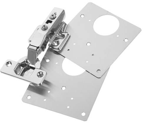 SHINEOFI 1 Set Heavy Duty Concealed Cabinet Hinges Metal Door Hinges with Repair Plate and Screws for Kitchen Wardrobe Quiet Operation for Smooth Functionality