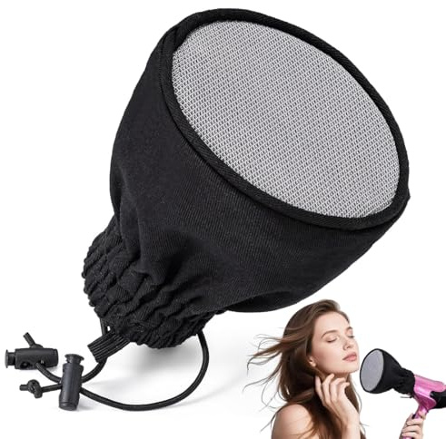 YOFDAL diffusore capelli ricci Calza diffusore per asciugacapelli, portatile, pieghevole, per capelli ricci e mossi, si adatta alla maggior parte degli asciugacapelli standard