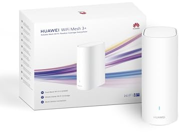 Routeur HUAWEI WiFi Mesh 3+, Wi-FI 6 AX3000 Double Bande, Wi-FI pour Toute la Maison, Connexion de Plus de 250 appareils, itinérance Fluide, pénétration des Murs, contrôle Parental, Blanc
