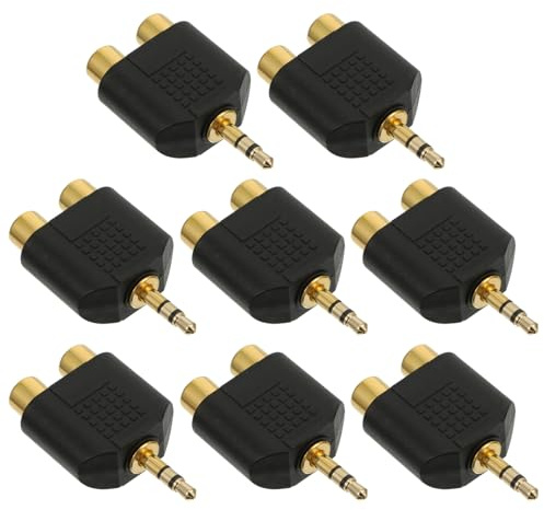 BESPORTBLE 8 Stück Audio Adapter mit 3, 5-mm Stecker und 2 Buchsen