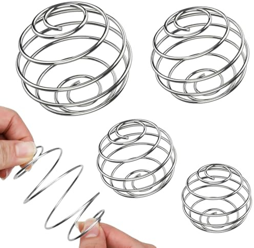GNALIA 4 Stück Edelstahl, Metall Mixkugeln, Für Sport Und Fitness, 8G, 9G, 10G, 12G, Silber