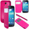 ebestStar - kompatibel mit Samsung Galaxy S4 Mini Hülle GT-i9190, i9192, i9195 View Case Handyhülle, Windows Schutzhülle Cover + Stift, Pink