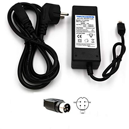 Top CHARGEUR * Adaptador Alimentación Cargador Corriente 12V 5V 2A 4 Pin Reemplazo Recambio Disco Duro Multimedia Wattac BA0362ZI-8-A02, Incluye Cable de Alimentación