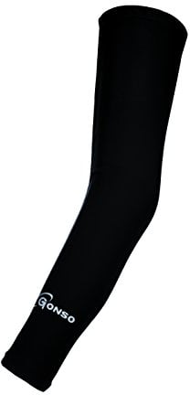 Gonso Armlinge für Männer und Frauen, Antirutsch-Gummi am Oberarm und hohe Bewegungselastizität, Reflektierende Elemente, Enganliegende Passform, Unisex, Schwarz, Gr. L