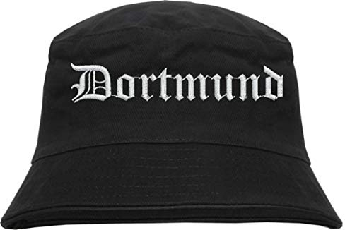 HB_Druck Dortmund Fischerhut - Bucket Hat - Bestickt - Schwarz L/XL