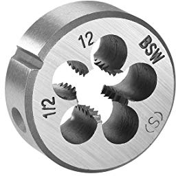 uxcell 1/2 -12 BSW Runde sterben, Maschinengewinde Rechte Hand Gewindeschneiden sterben, legierter Stahl Schraube Gewinde Schneiden sterben