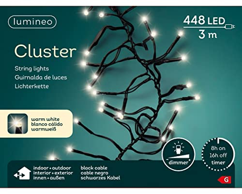 Lumineo 448 Guirlande lumineuse à LED avec minuteur et variateur d'intensité 448 LED 3 m