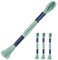 3 Docken Stickgarn je ca. 8m / Sticktwist 100% Baumwolle Stickerei verschiedene Farbwahl, Farbe :8232 dunkelmint