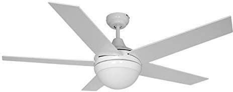 EDM Ventilador de Techo ADRIATICO 60W 130cm Blanco/Cromo 2xE14 40W 33988