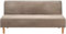 LINGKY Samt Armless Sofa Schonbezug, Thicker Stretch Schlafsofa Bezüge Möbelschutz Einfarbig Anti-Rutsch-Stretch Couchbezüge Passt Klappsofa Bett Ohne Armlehnen (Taupe)