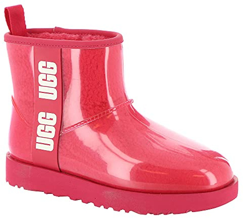 UGG - Stivaletti UGG Classic Clear Mini, da donna, alla caviglia, Rosa ibisco, 38 EU