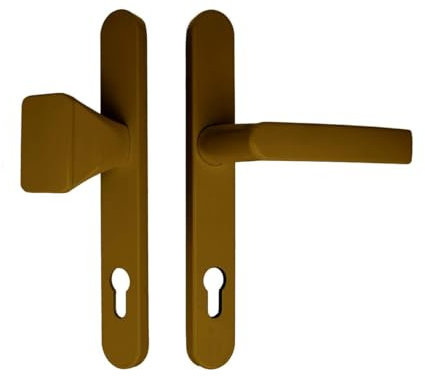 Premium Drückergarnitur Breva - Schildbreite 35mm, Farbe:Gold F4, Griffart:Griff-Knauf