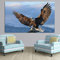 SHKJ Blauer Himmel Fliegende Adler Tiere Poster Drucken Leinwand Bilder Wohnzimmer Adler Gemälde Wandkunst Quadros Dekor 60x90cm / 23,6 x 35,4 Kein Rahmen