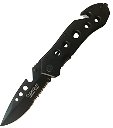 CUPERINOX Coltello da Caccia | coltello da campeggio | coltello outdoor | coltello da pesca | 5 funzioni