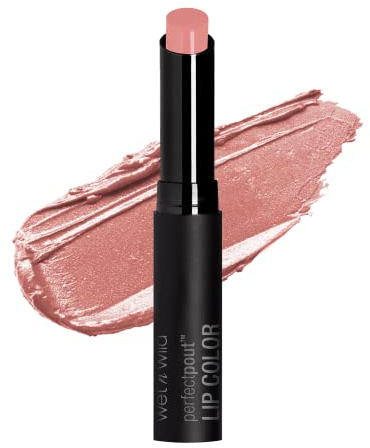 wet n wild Perfect Pout Lipstick, Peach No More Drama, Gluten-Free, Cruelty-Free, Lip Color
