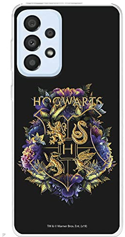 Schutzhülle für Samsung Galaxy A33 5G, offizielles Harry Potter Hogwarts, Blumenmuster, transparent, zum Schutz Ihres Handys, flexibles Silikon, offizielles Lizenzprodukt von Harry Potter