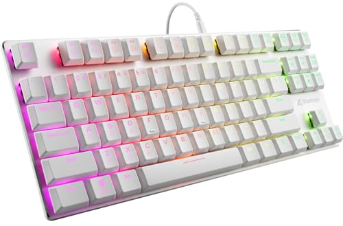 Sharkoon PureWriter wh TKL Kailh Red US RGB - Kailh Low Profile Choc Red