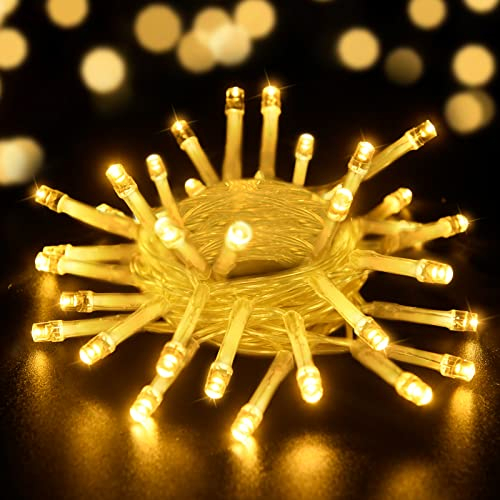 aifulo Lichterkette Batterie Timer, 3M 30er Warmweiß LED Lichterkette mit Batterie und 6 Stunden Timer für Innen, Weihnachten, Party, Zimmer, Hochzeit, Beleuchtung Deko