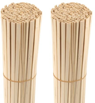 KEILEOHO Lot de 200 baguettes en bambou de 40 cm - Baguettes en bois - Spatules en bois pour travaux manuels