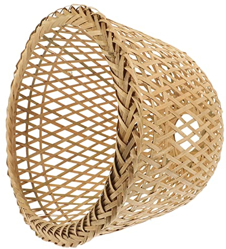 MAGICLULU Bamboo Lamp Shade Light Cover Vintage Pendant Light Shade for Home Decor Easy to Install and Remove Present for Housewarming and Holidays