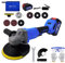 21V Cordless Angle Grinder 115mm, 10000RPM Brushless Electric Angle Grinder with Grinding Discs, 6.0Ah Battery & Fast Charger, 2-Position Auxiliary Handle for Grinding, Cutting and Polishing