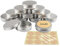 YANCAER 10 Pièces Pots en Aluminium Argenté de 100ml avec Couvercle - D83mm x H24mm Vide Ronde Cosmétiques Pot Conteneurs de Voyage pour Maquillage, Crème, Baume à Lèvres, Mini Bougies