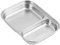 Lurrose Assiette Buffet Multi-usages - Assiette À Déjeuner Compartimentée Plateau De Service Alimentaire Empilable En Acier Inoxydable