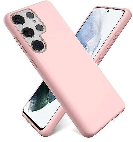 CoolGadget TPU Handyhülle für Samsung Galaxy S22 Ultra Silikonhülle, farbige TPU Soft Case mit Grip-Oberfläche, kompatibel mit Samsung Galaxy S22 Ultra (6,8 Zoll), Rosa