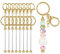 TOYMIS 8 Stück Perlen Schlüsselanhänger Stangen Perlen Rohlinge, Perlen Schlüsselanhänger DIY Set DIY Perlen Schlüsselanhänger Zubehör für Frauen Männer DIY-Bastelarbeiten (Golden)