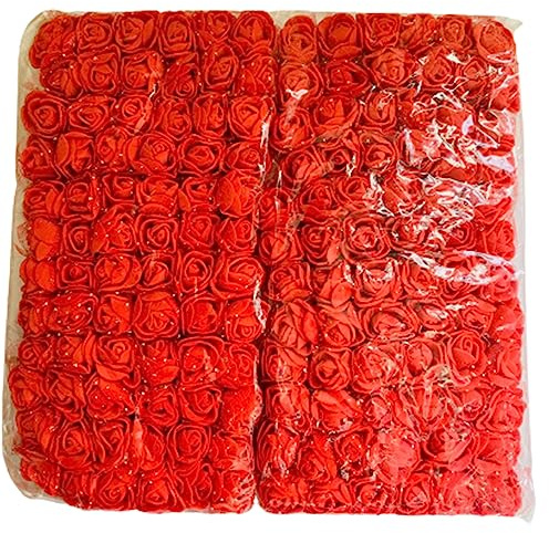 creative balloons Artificial Foam Rose Flowers 144 Red Foam Roses Real Touch Fake Flower Gift Flowers for Wedding Birthday Memorial Day DIY Flowers Craft Valentine's Day Bride Bouquets 5 Pack