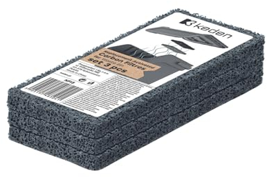 Keden Set of 3 Carbon Filters for Waste Bins Compatible with Keden Kaddi Q Series Waste Bin Filter, 155 x 65 mm, Pack of 3
