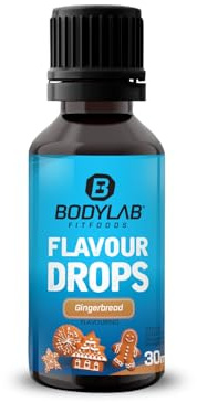 Bodylab24 Flavour Drops 30ml Lebkuchen, Kalorienfreie, Zuckerfreie & Fettfreie Aroma-Tropfen, Flavdrops zum Süßen von Lebensmitteln, Kaffee Sirup, Geschmackstropfen ohne Künstliche Farbstoffe