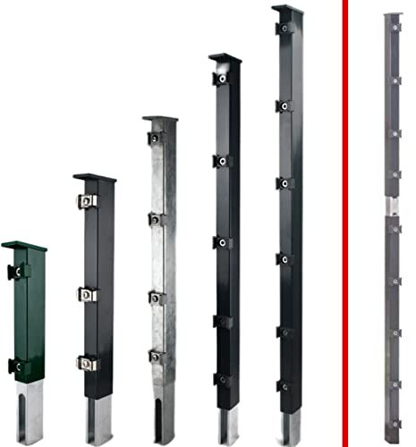 Maxhome24 | Pfosten Aufsatz für Zaunerhöhung | Pfostenerhöhung | Zaun Verlängerung | Doppelstabmattenzaun| 20 cm-Zink