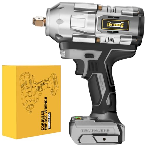 Avvitatore a percussione senza fili da 1/2 per batteria DeWalt da 20 V, avvitatore elettrico brushless e coppia alta da 900 ft-libbre (1200 N.m) e 4 velocità, con luce LED (senza batteria)