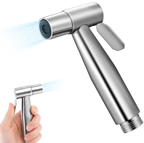 Douchette WC, Pulvérisateur De Bidet En Acier Inoxydable, Douchette Toilette WC, Pulvérisation pour Bidet à Main, Pulvérisateur De Baignoire Portatif Pour Toilettes, pour Salle de Bain, Nettoyage