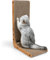 Nobleza Rascador para Gatos en Forma de L, Rascador Gato de 60 cm, Rascador de Cartón para Proteger Muebles, Rascador de Pared para Gatos